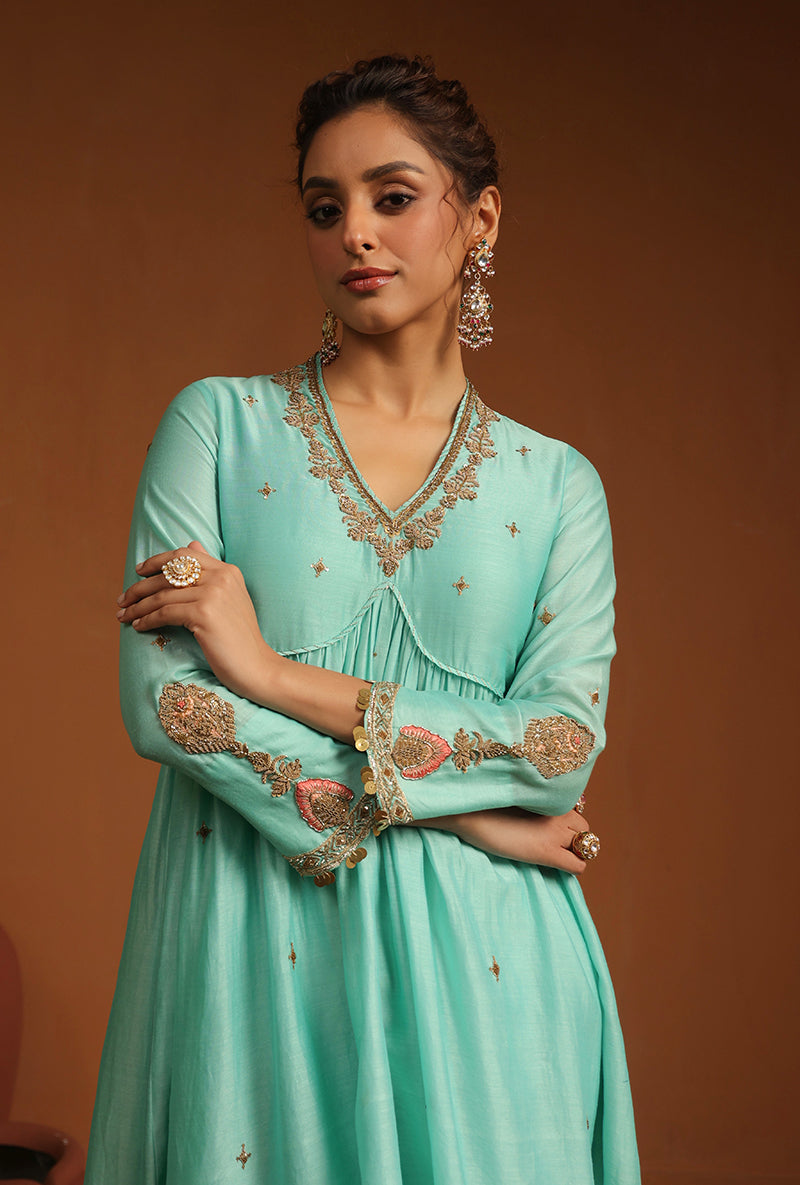 Light Blue Chunnat Ishq Kurta Set