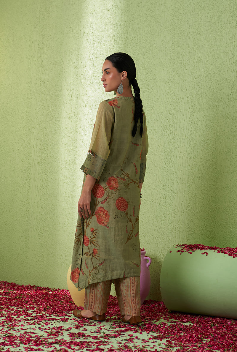 Mint Green High Low Tara Kurta Set