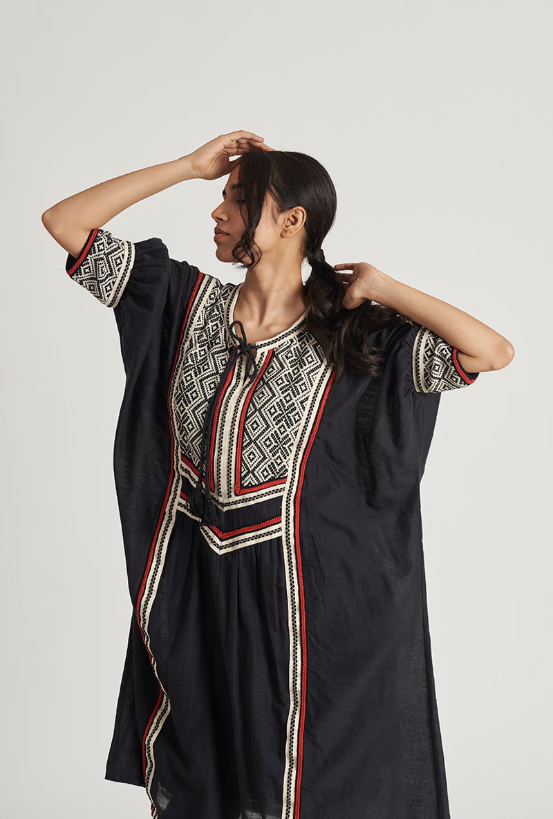 Midnight Black Kaaftan Celeste Pakizah Kurta Set