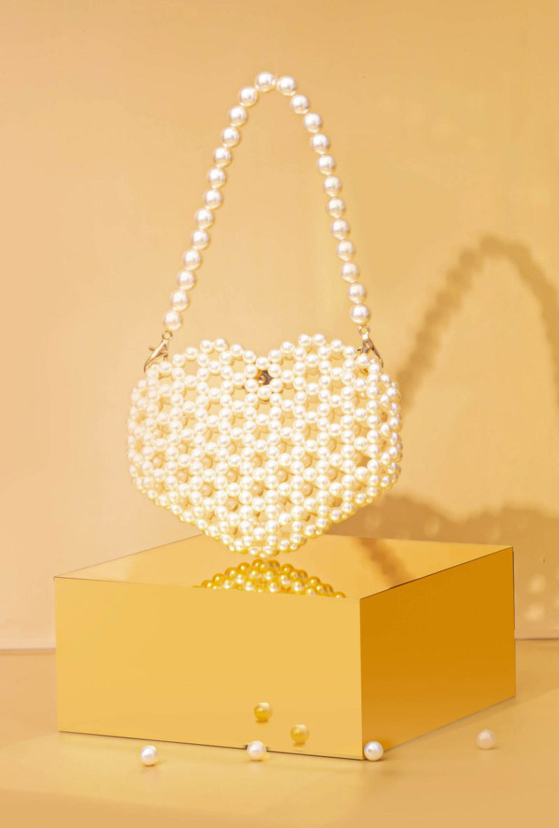 Aria Mini Heart Bag - Off-white