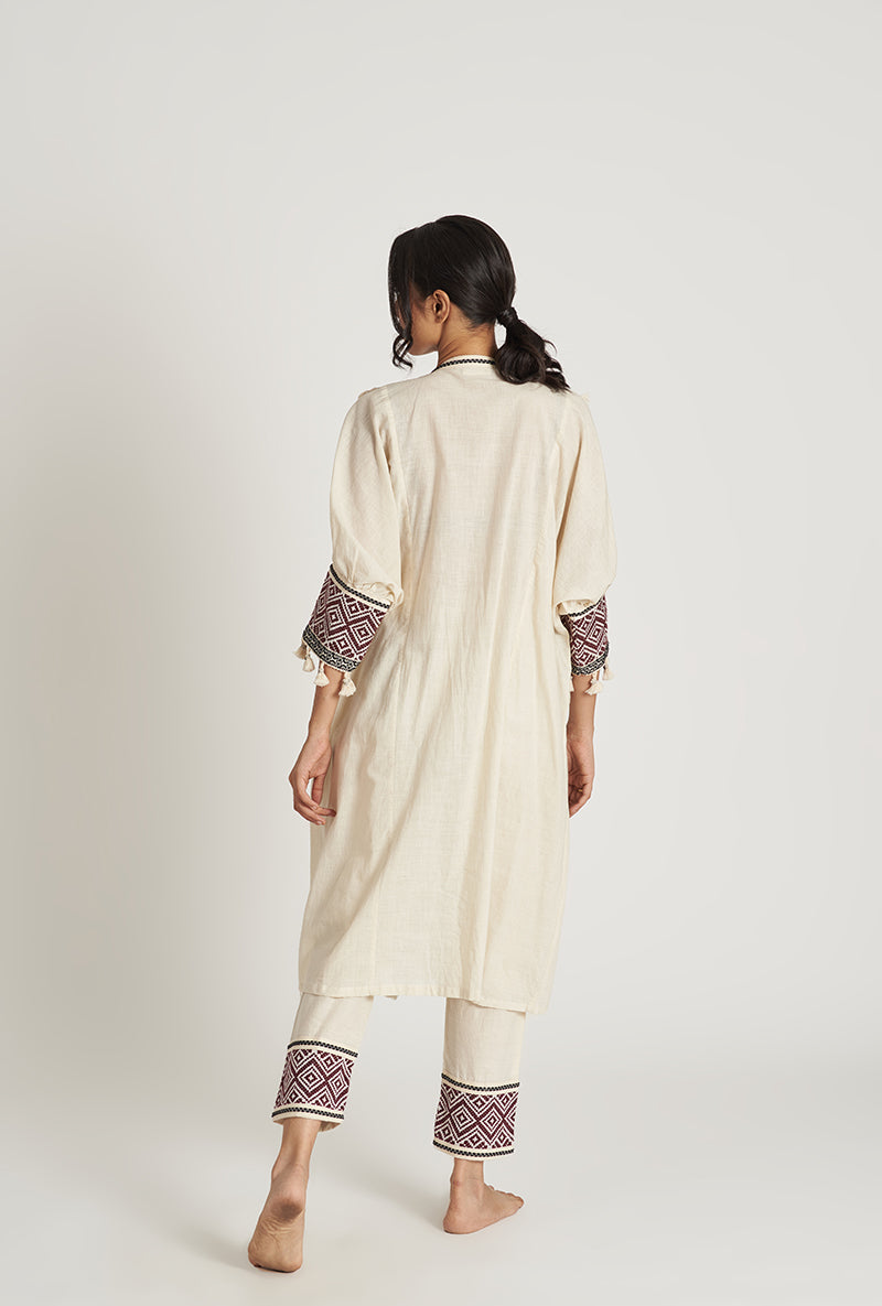 Natural Beige Kaaftan Luna Pakizah Kurta Set