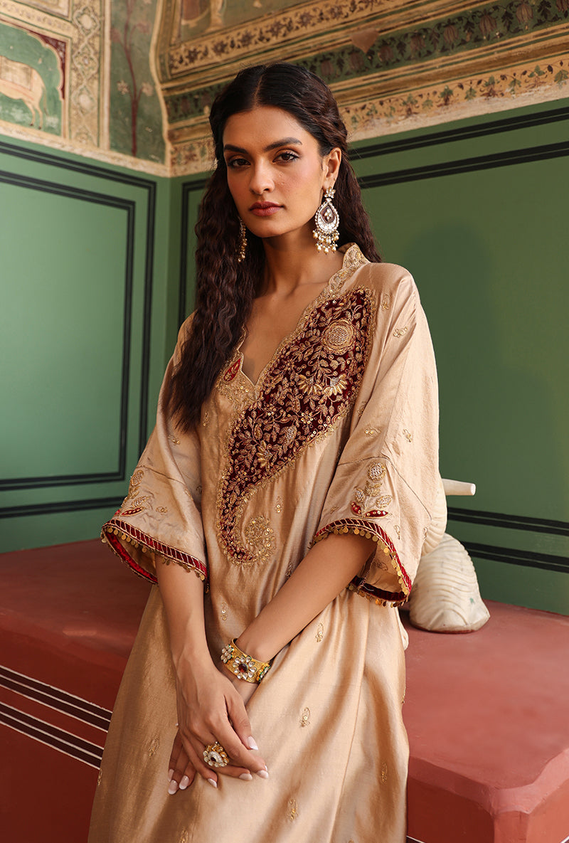 Ivory Raag Kaftan Set