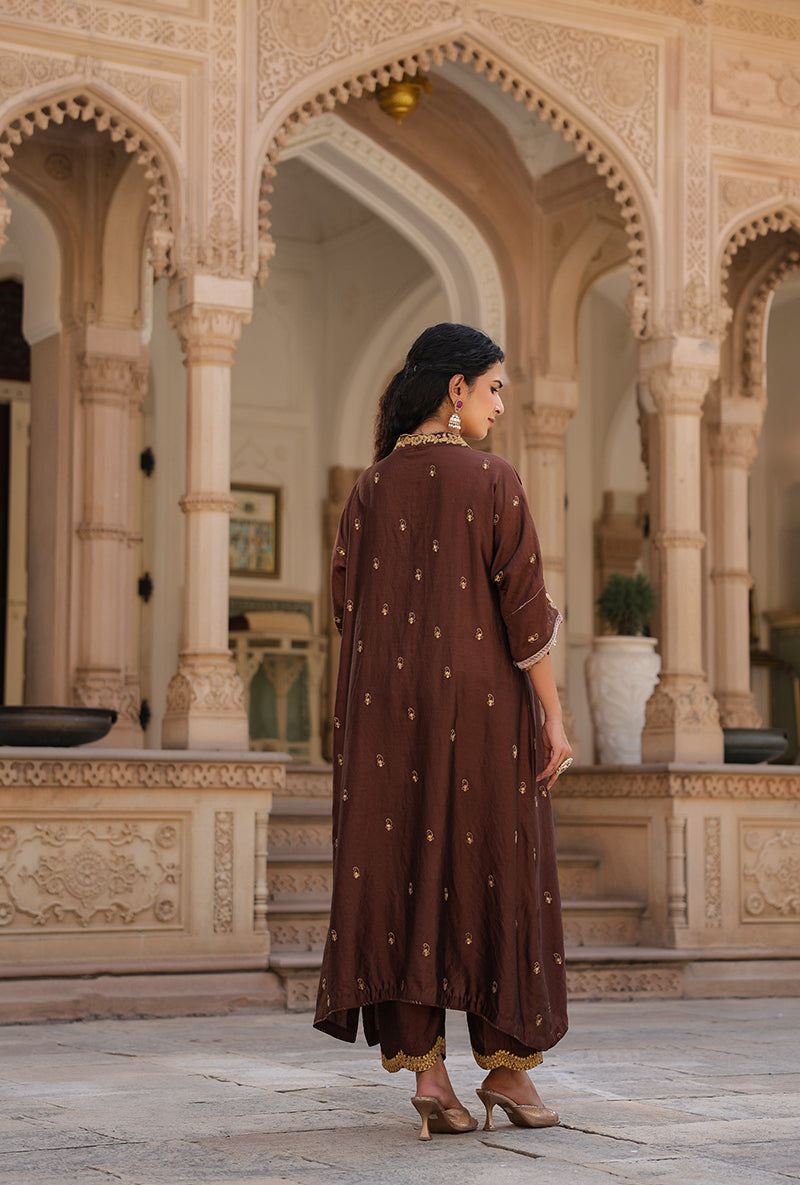 Brown Raag Kaftan Set