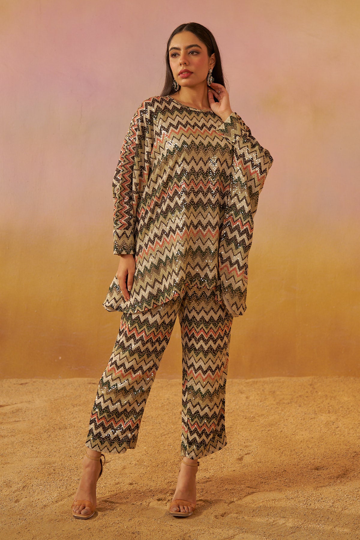 Off White Missoni Batwing Zooni Kaftan Set