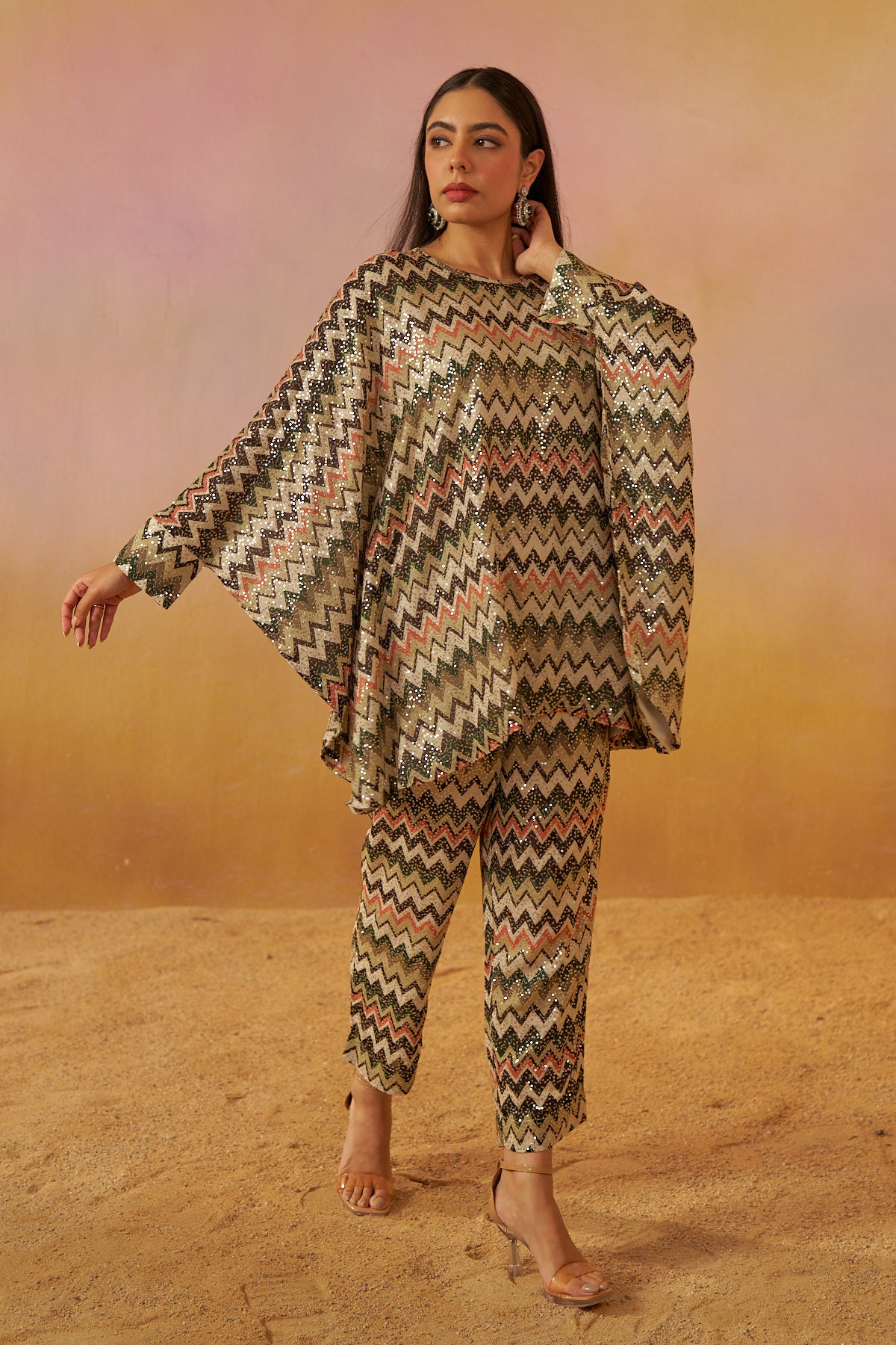 Off White Missoni Batwing Zooni Kaftan Set