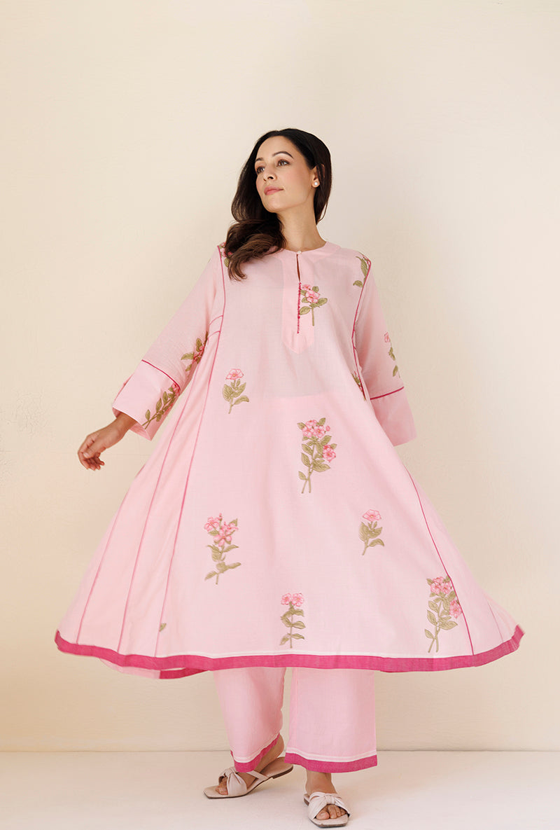 Pink Side Kali Blush Kurta Set