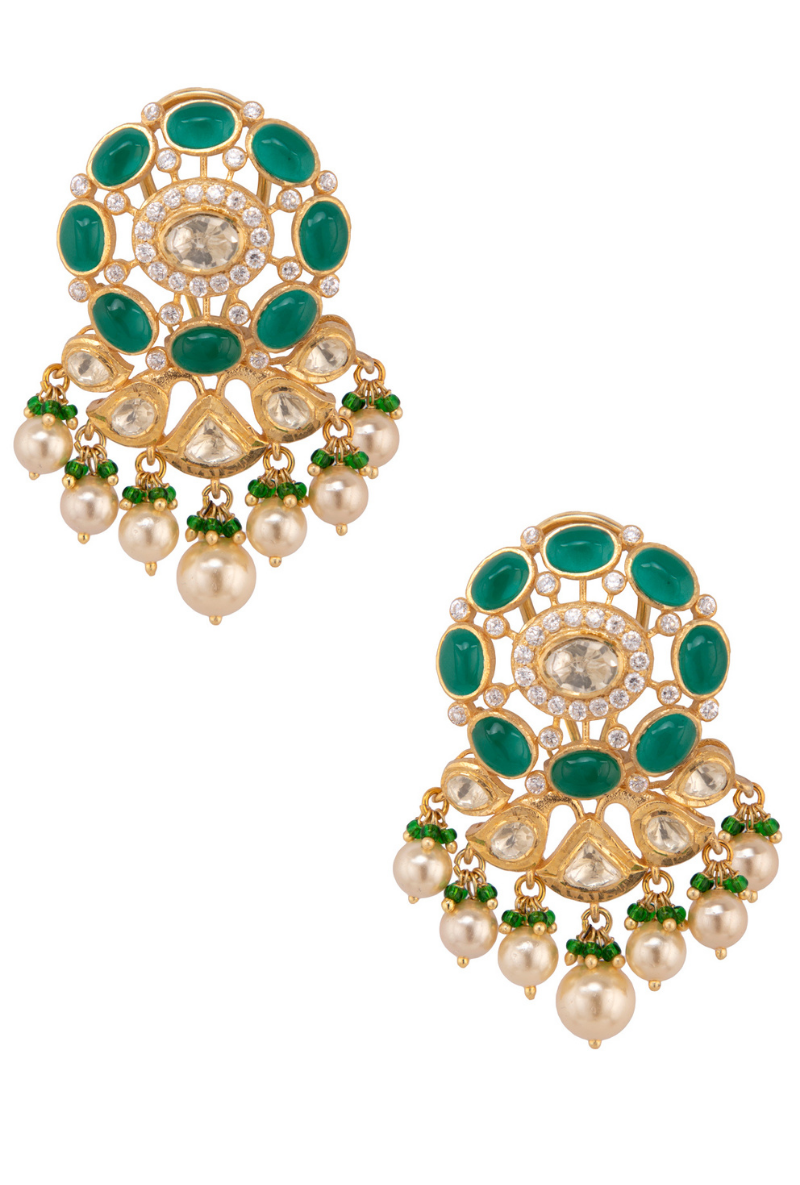 Green Stone Earrings – Pink Box Jewels